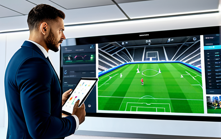 AI Football Training Analysis**

"A bright, modern football training facility. A fully clothed football player is surrounded by holographic data visualizations showing performance metrics, perfect anatomy, correct proportions, natural pose. Coaches in professional attire observe, using tablets displaying AI analysis. Safe for work, appropriate content, fully clothed, professional. High quality rendering, detailed environment, family-friendly."

**