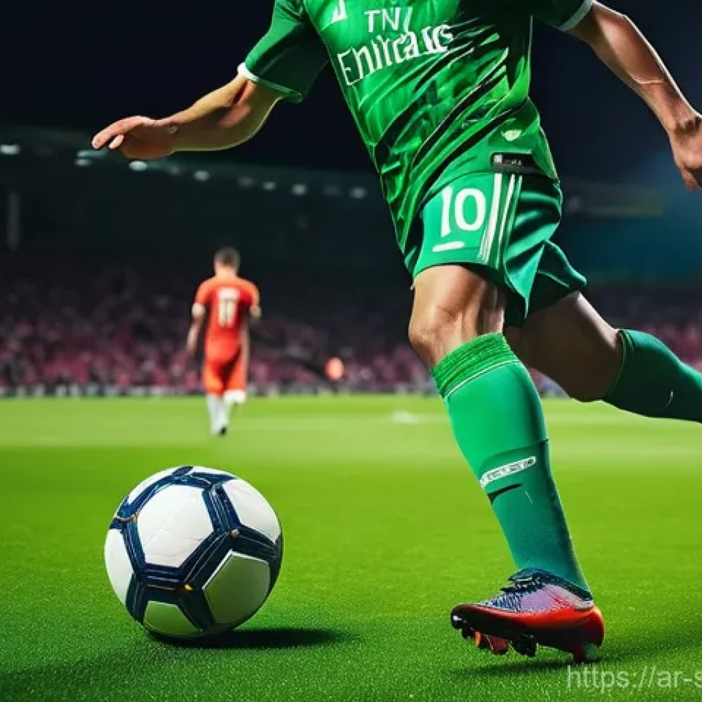 인조잔디용 축구화 추천 - **Prompt 1: Dynamic Play on Modern AG Turf** "A male football player, in his early twenties, mid...