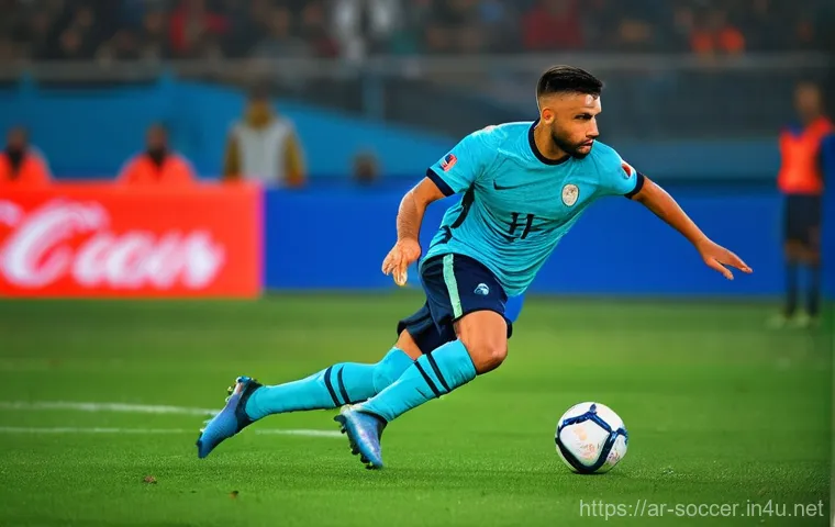 축구 포지션별 특징 설명 - **Prompt 2: The Overlapping Full-back's Offensive Drive** "A male professional football full-bac... 축구 포지션별 특징 설명 - **Prompt 2: The Overlapping Full-back's Offensive Drive** "A male professional football full-bac...