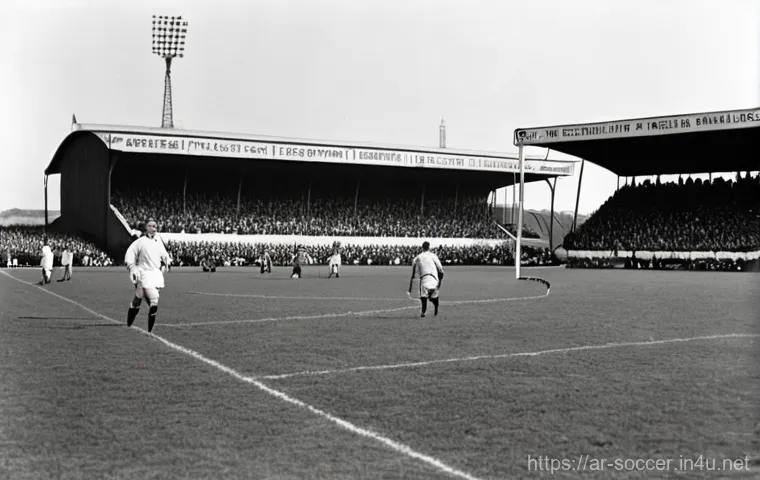 월드컵 역사와 주요 순간 - **Prompt 1: The Inaugural Match of 1930** "A vintage, sepia-toned photograph style image capturi...