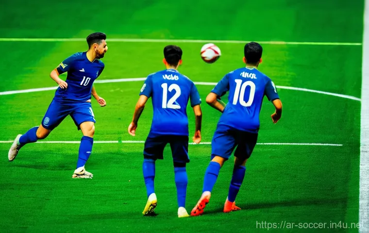 축구 3 5 2 전술 활용법 - A cinematic, powerful image illustrating the impenetrable defensive solidity of a team set up in a 3...