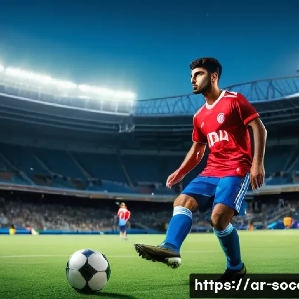축구 슈팅 정확도 높이는 법 - **Prompt: The Hawk's Eye Focus and Perfect Balance for a Power Shot.** A male football player, i...