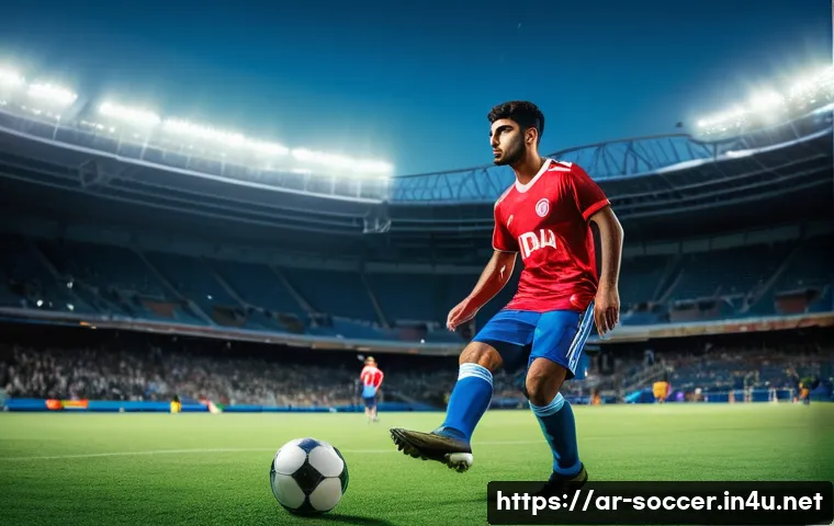 축구 슈팅 정확도 높이는 법 - **Prompt: The Hawk's Eye Focus and Perfect Balance for a Power Shot.** A male football player, i...