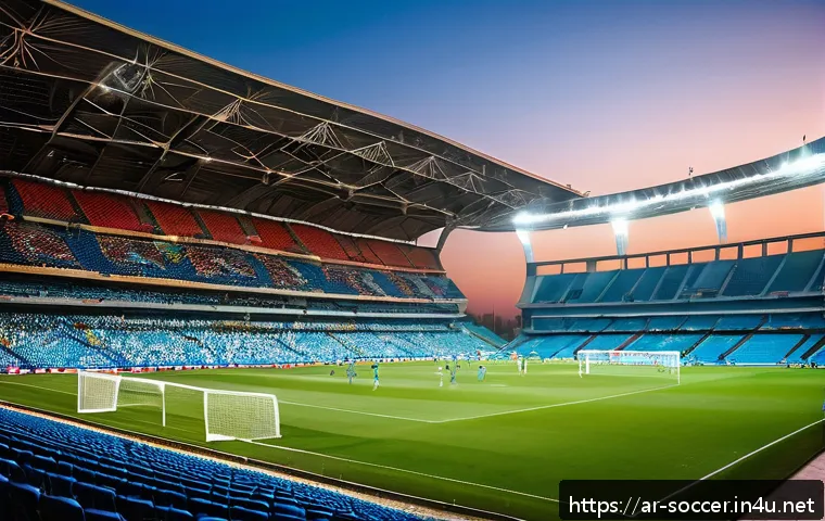 축구 경기장의 규격 - A vibrant football stadium in the Middle East featuring a lush natural grass pitch meticulously main...